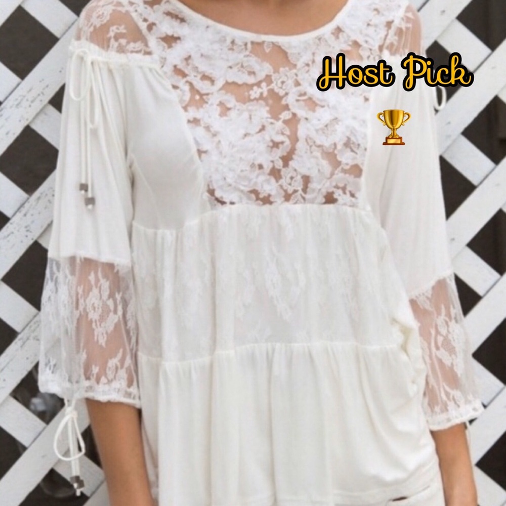 The White Lily Lace Blouse